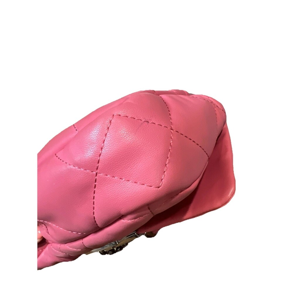 Marc Jacobs Quilted Moto Women’s Barbie Pink Shoulder Bag Crossbody Handbag - Picture 6 of 16